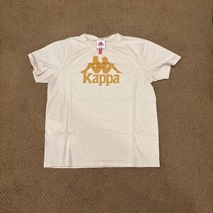 Kappa Men's Cream and Yellow T-shirt